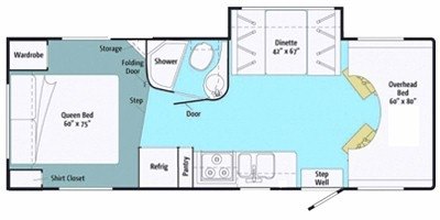 2014 Winnebago Access Premier 26QP floorplan