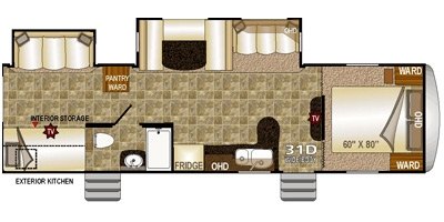 2014 Northwood Arctic Fox Classic 31D floorplan