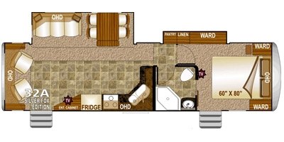 2014 Northwood Arctic Fox Silver Fox 32A floorplan