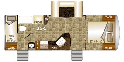 2014 Northwood Nash 25C floorplan