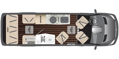 2014 Airstream Interstate 3500 Lounge floorplan