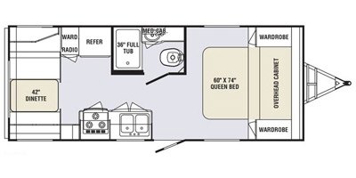 2014 Holiday Rambler Aluma-Lite® Ultra 218RD floorplan