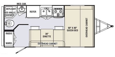 2014 Holiday Rambler Aluma-Lite® Ultra 187QB floorplan