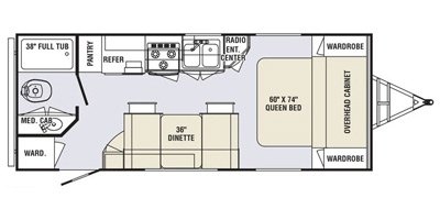 2014 Holiday Rambler Aluma-Lite® Ultra 207QB floorplan