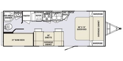 2014 Holiday Rambler Aluma-Lite® Ultra 237BH floorplan