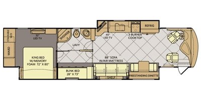 2014 Fleetwood Discovery® 40G floorplan