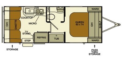 2014 EverGreen Ascend A191RB floorplan