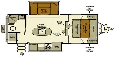 2014 EverGreen Sun Valley S232RBS floorplan