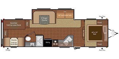 2014 Keystone Hideout (LHS Series) 290LHS floorplan