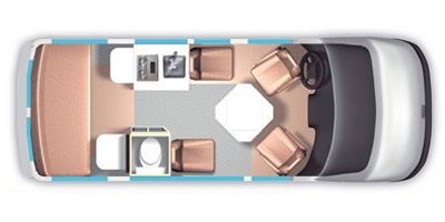 2014 Roadtrek 170 Versatile floorplan