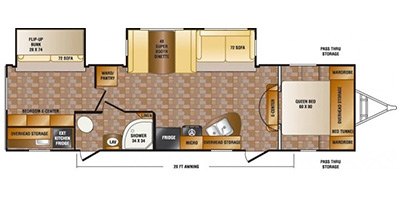 2014 CrossRoads Hill Country HCT32BH floorplan