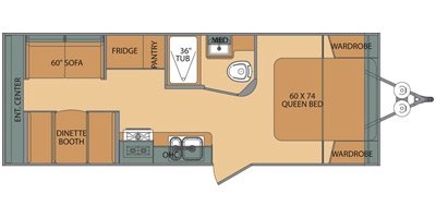 2014 Shasta Oasis 21CK floorplan