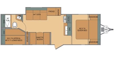 2014 Shasta Oasis 25RS floorplan