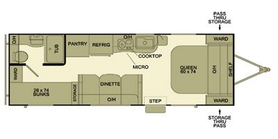 2014 EverGreen Ascend A231BH floorplan