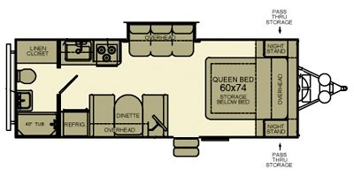 2014 EverGreen Sun Valley S24RB floorplan