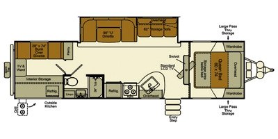 2014 EverGreen Sun Valley S280BH LTD floorplan