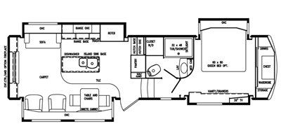 2014 DRV Elite Suites 34RESA floorplan