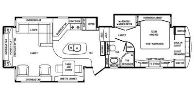 2014 DRV Mobile Suites Estates 38RSB3 floorplan