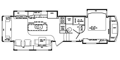 2014 DRV Mobile Suites Estates 38RSSA floorplan