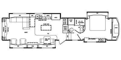 2014 DRV Mobile Suites Estates Memphis floorplan