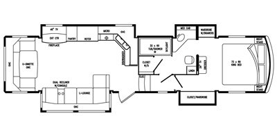 2014 DRV Mobile Suites Estates 39RBSB4 floorplan