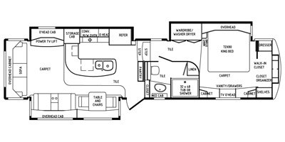 2014 DRV Mobile Suites Estates 39TKSB3 floorplan