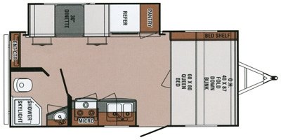 2014 R-Vision Trail-Lite Crossover 160DS floorplan