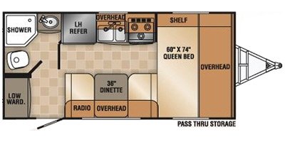 2014 R-Vision Trail-Lite Crossover 189QB floorplan