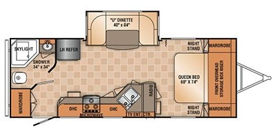 2014 R-Vision Trail-Lite Trek 232RBS floorplan