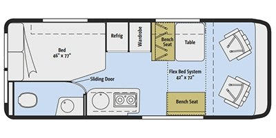 2014 Winnebago Travato 59G floorplan