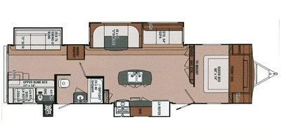 2014 R-Vision Trail-Lite Trek 322BHT floorplan