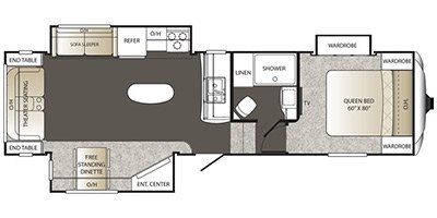 2014 Keystone Outback 286FRL floorplan