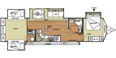 2014 Forest River Salem Villa Estate 404X4 floorplan