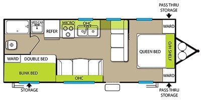 2014 Forest River Salem Cruise Lite West T261BHXL floorplan