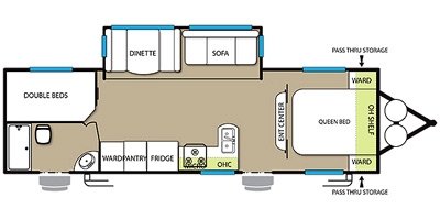 2014 Forest River Salem Cruise Lite West T262BHXL floorplan