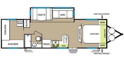 2014 Forest River Salem Cruise Lite West T272QBXL floorplan