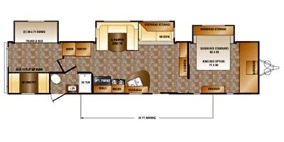 2014 CrossRoads LongHorn LHT39TS floorplan