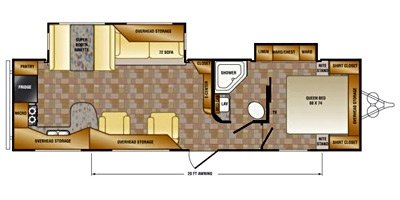 2014 CrossRoads LongHorn Rezerve LTZ29RK floorplan