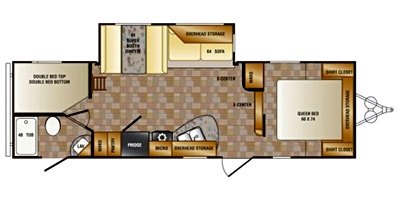 2014 CrossRoads LongHorn Rezerve LTZ28BH floorplan