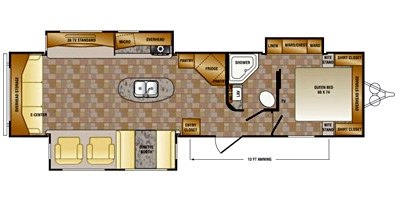 2014 CrossRoads LongHorn Rezerve LTZ33RL floorplan