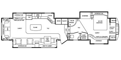 2015 DRV Mobile Suites 43 Denver floorplan