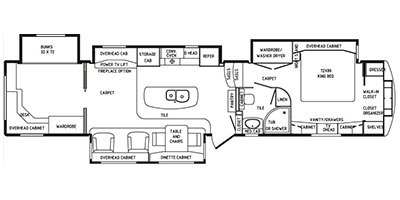 2015 DRV Mobile Suites 43 Phoenix floorplan