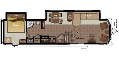 2015 Keystone Residence 405FL floorplan