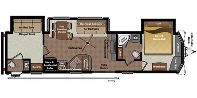 2015 Keystone Residence 406FB floorplan