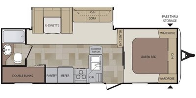 2015 Keystone Cougar Half-Ton 26BHSWE floorplan