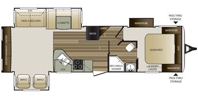 2015 Keystone Cougar Half-Ton 32RESWE floorplan