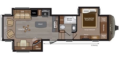 2015 Keystone Montana 3100RL floorplan