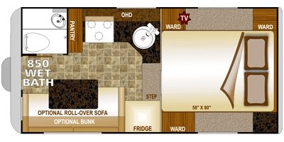 2015 Northwood Wolf Creek 850 floorplan