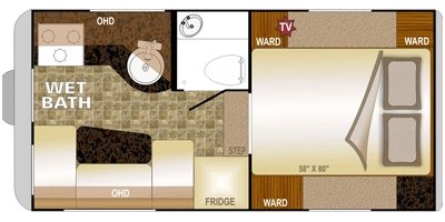 2015 Northwood Wolf Creek 840 floorplan