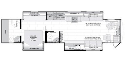 2015 American Coach American Revolution® 42W floorplan